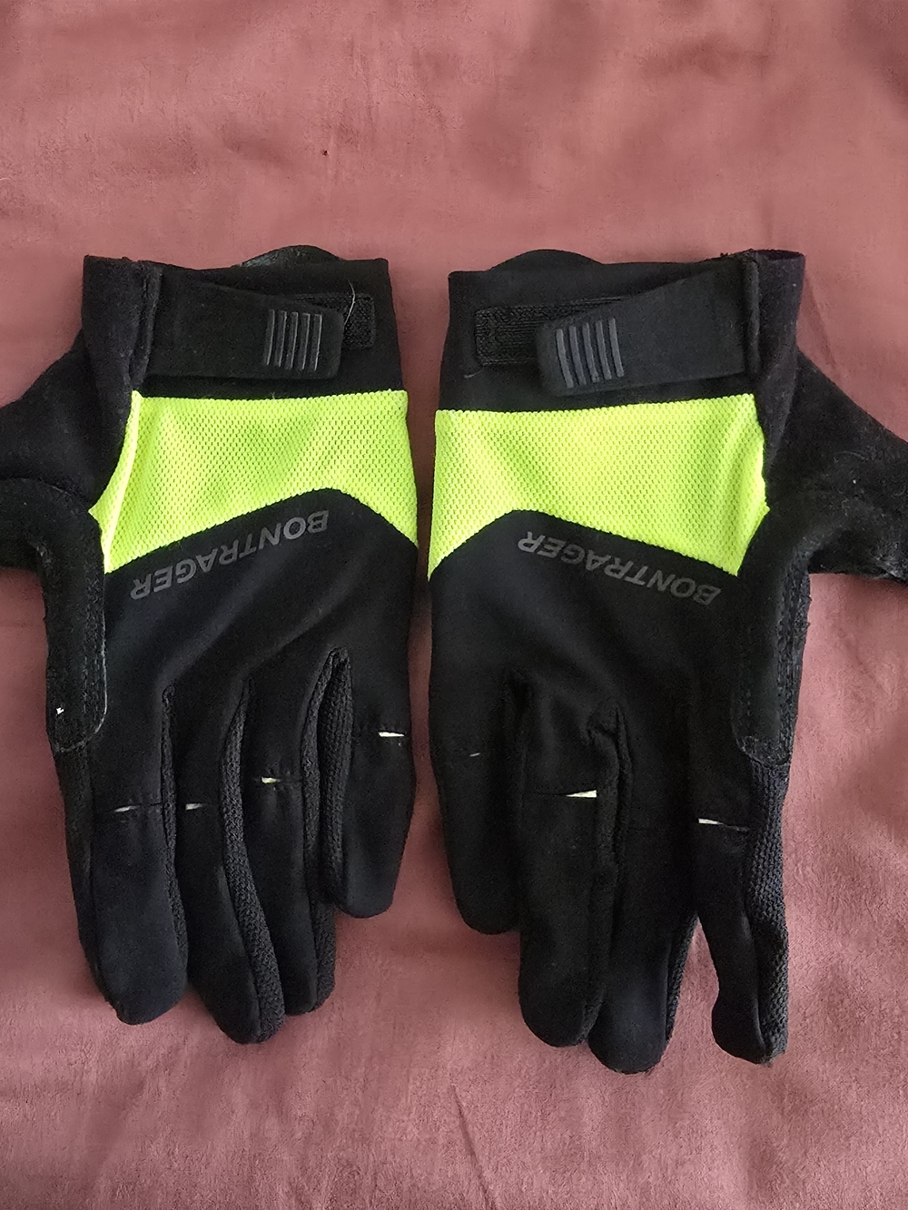 Bontrager Womens High-Visibility Yellow Black Cycling Gloves